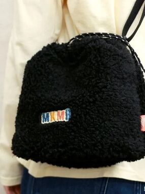 monsta x official black fluffy bag